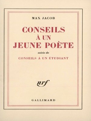 cover image of Conseils à un jeune poète / Conseils à un étudiant